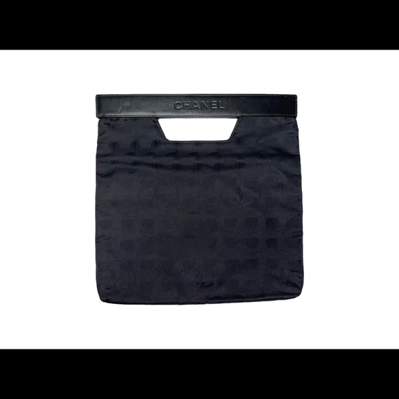 Authentic Chanel top handle clutch nylon bag - Picture 1 of 7